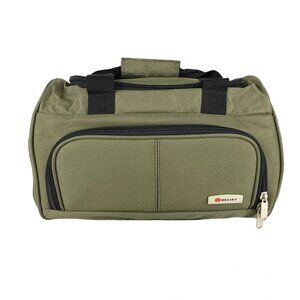 Delsey Unisex Green Black Designed In USA Double Handle Outer Pocket Duffle Bag‎